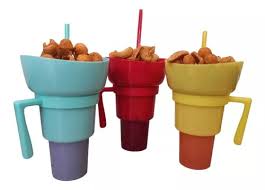 Vaso Snack 2 En 1 Tik Tok 950 Ml